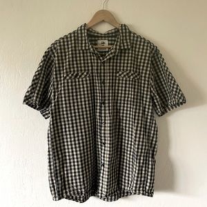 100% organic cotton Gingham men’s casual button up